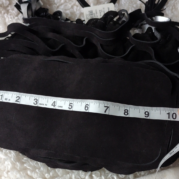 Salvatore Ferragamo Black and Silver Suade Net Bag - Picture 8 of 11